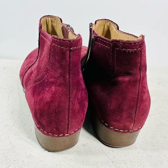 Excellent Dansko Barbara Bootie In Beautiful Wine Nubuck, Women’s Size 36-5-5,5 - Picture 5 of 8